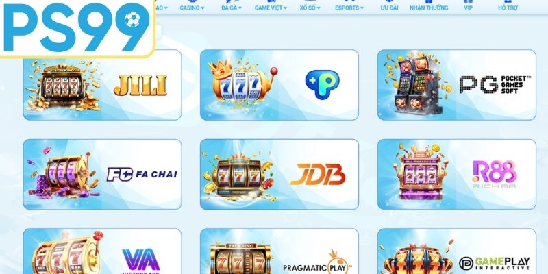 Sảnh nổ hũ PS99 với giao diện hiện đại bắt mắt